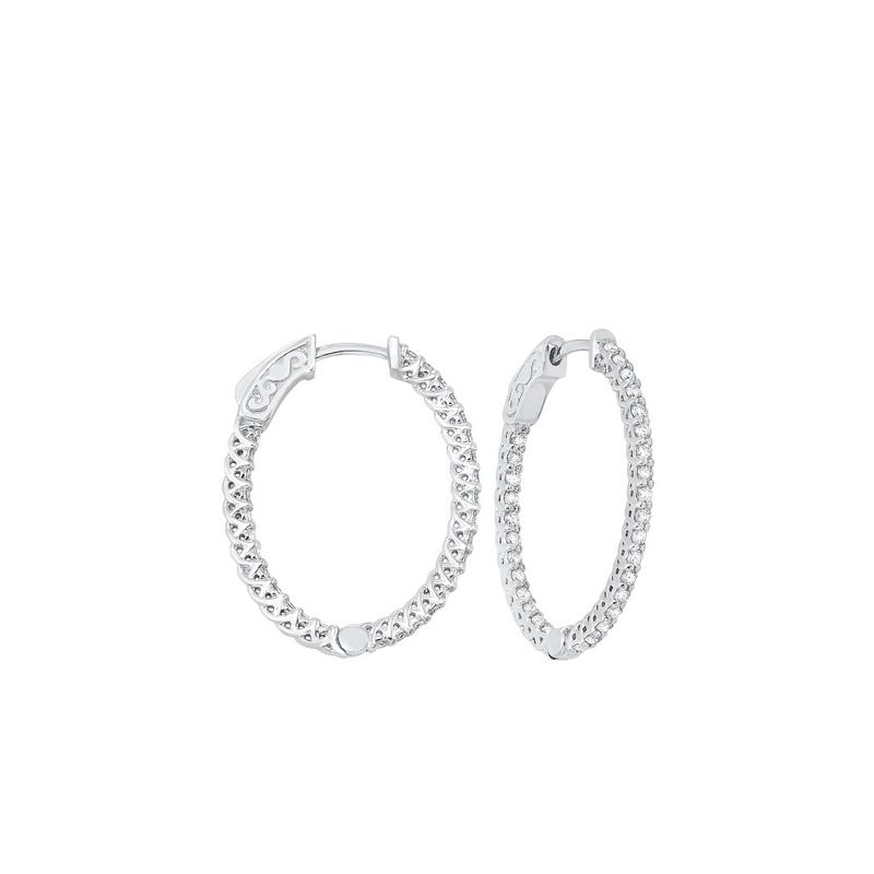 14kw prong diamond hoop earrings 1ct, fe2044-1yd