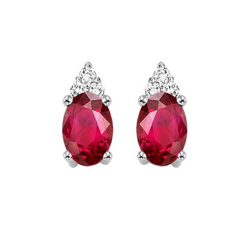 10kw color ens prong ruby earrings 1/25ct, fe1243-4wc