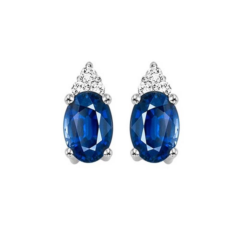 10kw color ens prong sapphire earrings 1/20ct, er24309-4wc