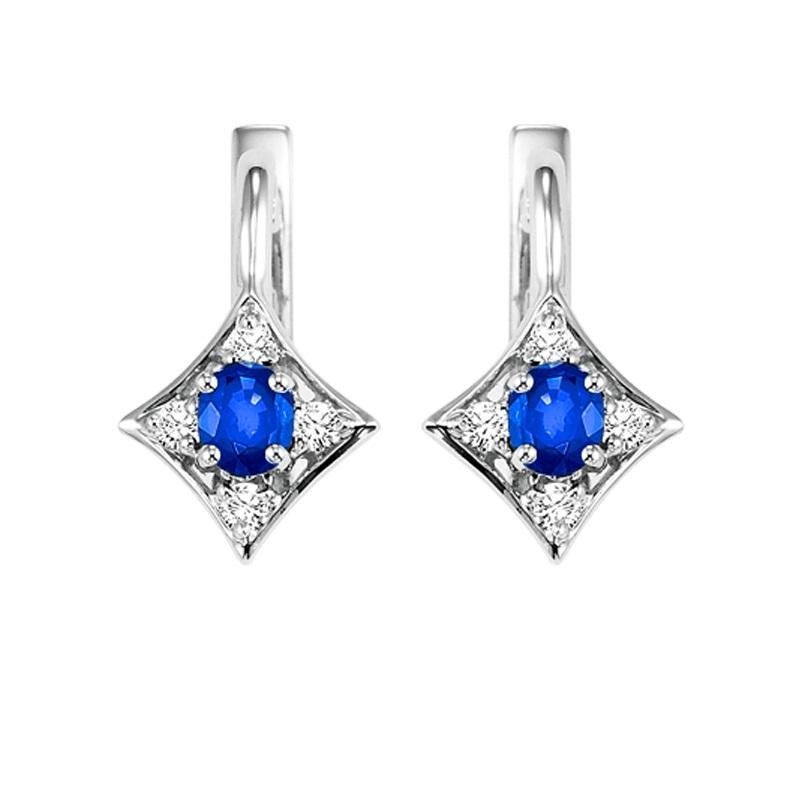 14kw color ens prong sapphire earrings 1/12ct, rg71625-4wc