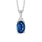 10kw color ens prong sapphire necklace 1/30ct, er24588-4wc