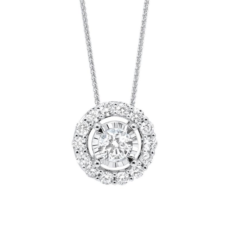 HALO HEART DIAMOND NECKLACE – Bellini Diamonds