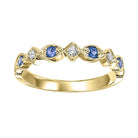 10ky mix prong sapphire band 1/20ct