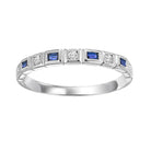 10kw mix bezel sapphire band 1/15ct