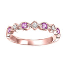 14kw mix prong pink sapphire band 1/20ct, rg71284-4wc