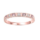 10kr mix bezel pink tourmaline band 1/10ct