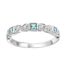 10kw mix bezel blue topaz band 1/10ct