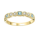 10ky mix bezel blue topaz band 1/10ct