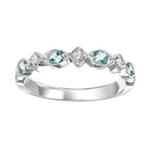 10kw mix prong blue topaz band 1/20ct