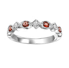 10kw mix prong garnet band 1/20ct