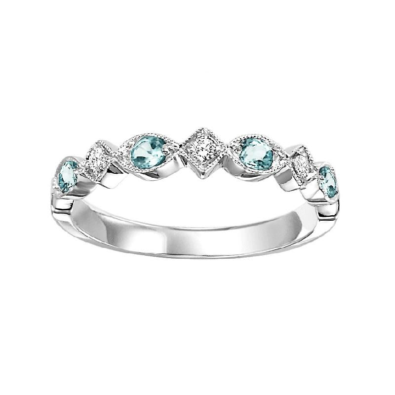 10kw mix prong aquamarine band 1/20ct