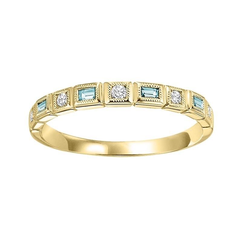 14ky mix bezel aquamarine band, rg10793-4wd