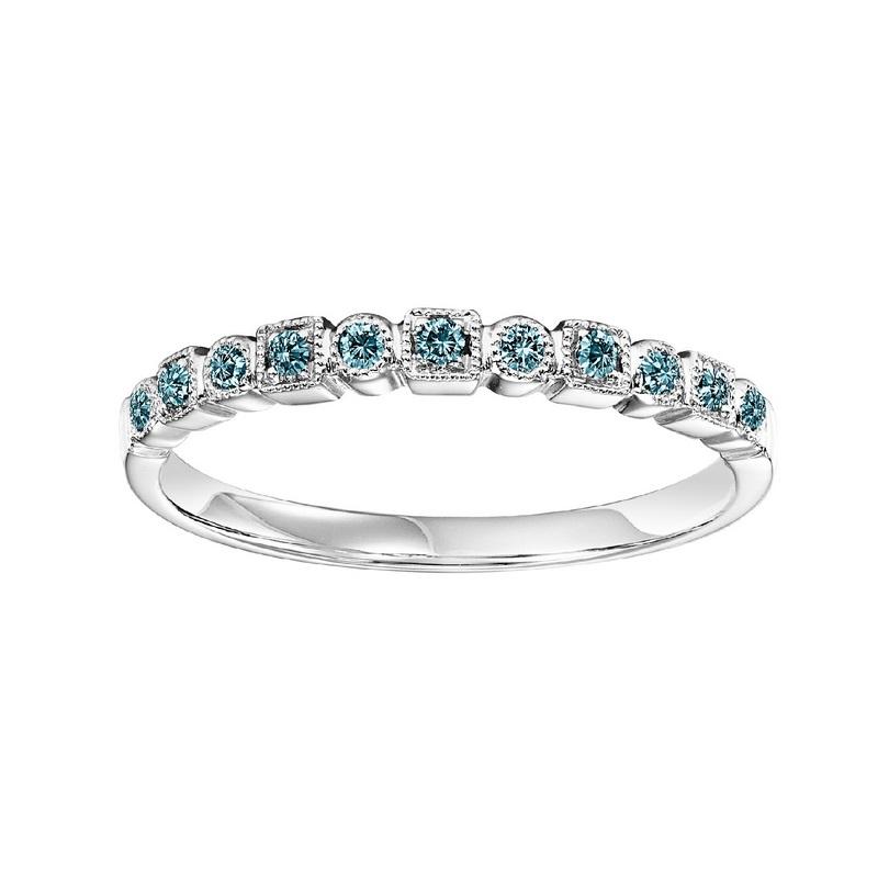 10kw mix prong colored diamond band 1/10ct