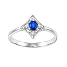 14kw color ens prong sapphire ring 1/20ct, rg10646-4wb