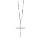 diamond classic cross pendant in 14k white gold (3/4 ctw)