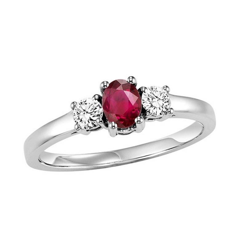14kw color ens prong ruby ring 1/4ct, h946-3-4wc