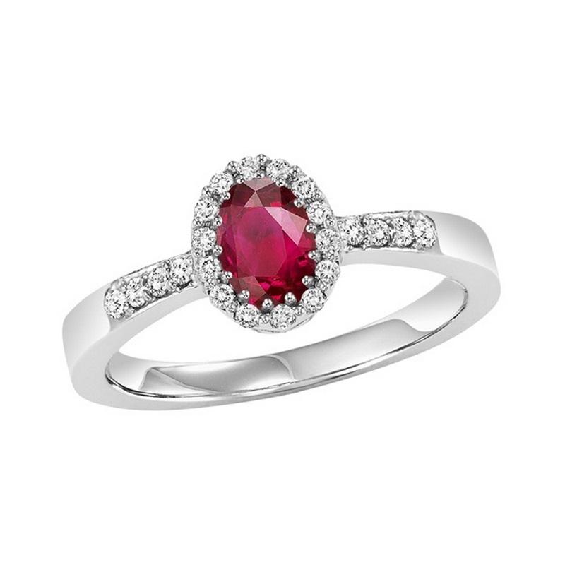 14kw color ens halo prong ruby ring 1/8ct, rg68824-4wc