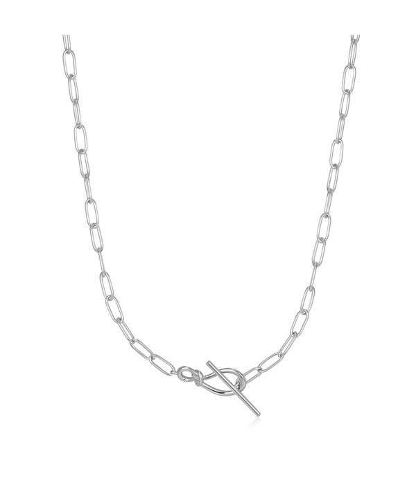 Buy The Silver Knotted Chain Bar Necklace | JaeBee Jewelry