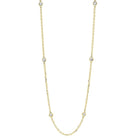 diamond station necklace in 14k yellow gold (3/4 ctw)