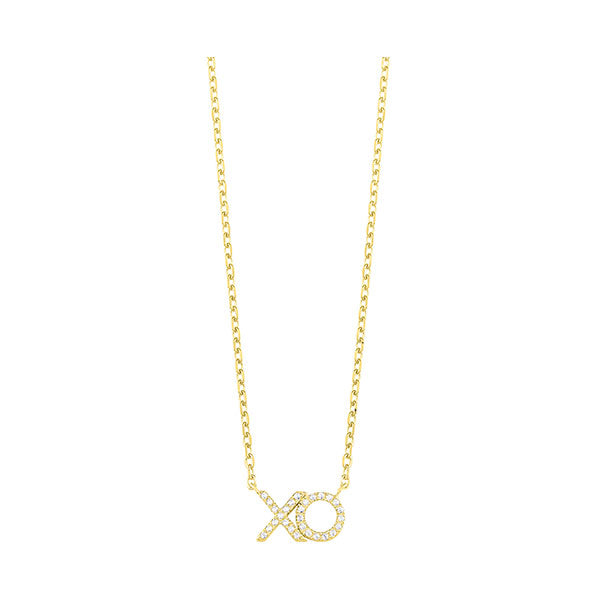 10kt yellow gold & diamond stunning neckwear necklace  - 1/10 ctw