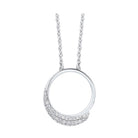 silver (slv 995) diamond stunning neckwear pendant  - 3/8 ctw