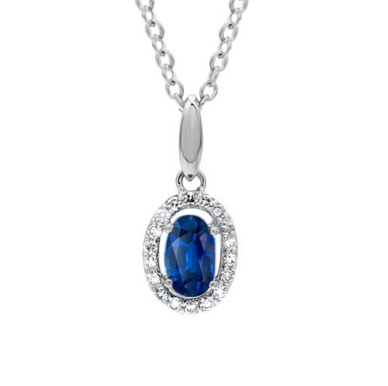 10kw color ens prong sapphire necklace 1/250ct, fr1234-4pd