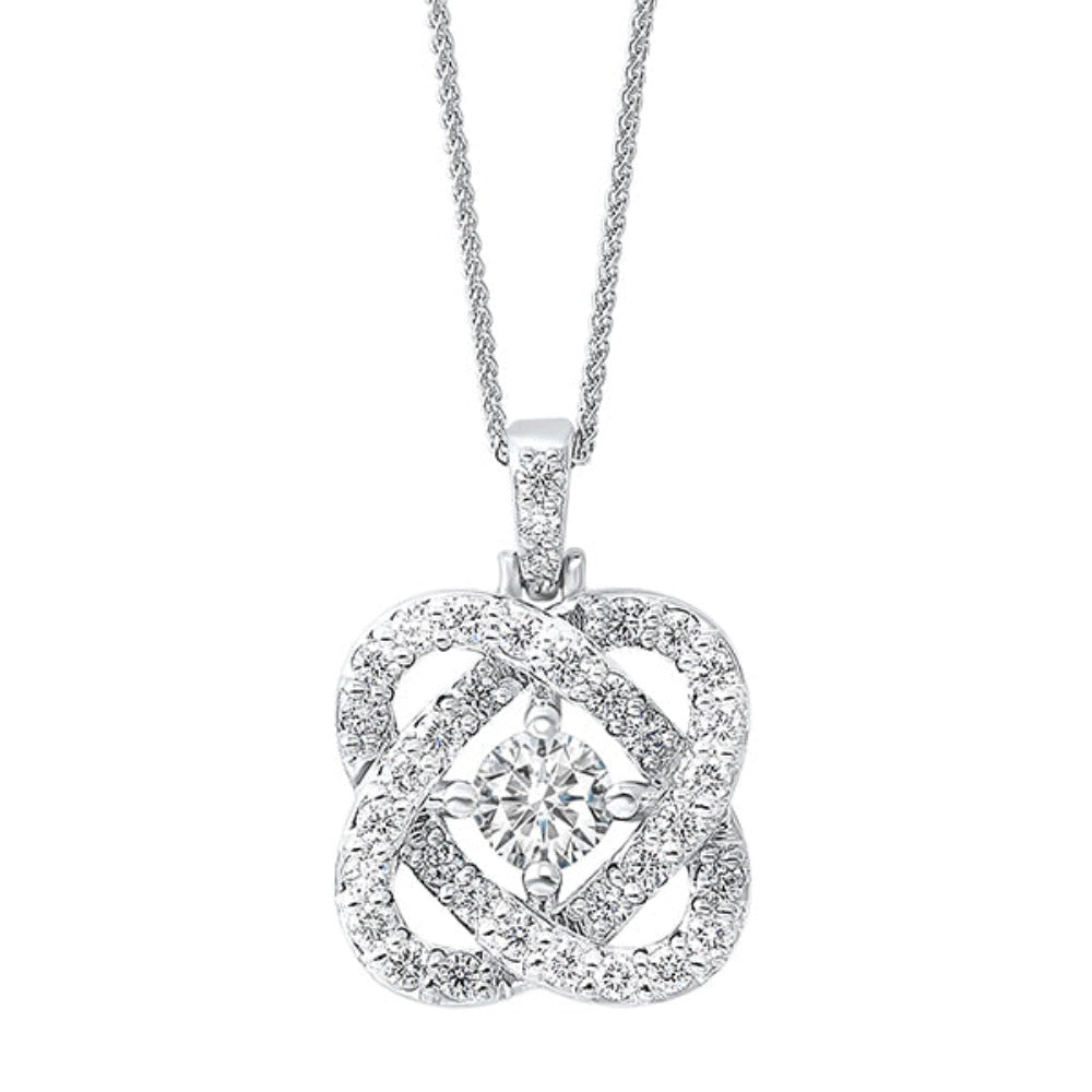 14K Diamond Heart Necklace, 14K Yellow Gold Diamond Love Heart Pendant  Necklace, Hand Made Diamond Necklace, .40 Carat Diamond Necklace
