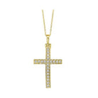 14kt yellow gold & diamond cross pendants neckwear pendant  - 1/2 ctw