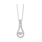 14kt white gold & diamond classic book new rhythm of love neckwear pendant   - 1/3 ctw