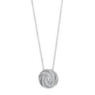 love knot swirl cz pendant necklace in sterling silver