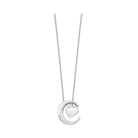 silver (slv 995) diamond stunning neckwear pendant  - 1/10 ctw