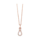 14kt pink gold stunning neckwear pendant - 1/5 ctw