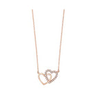 14kt pink gold & diamond stunning neckwear pendant  - 1/10 ctw