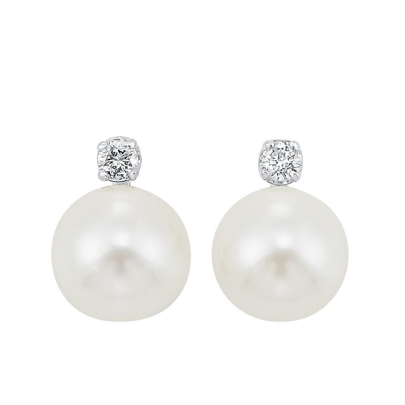 14kw cultured pearl earrings, rol1165wt