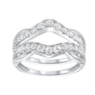 14kw inserts prong diamond ring 1/2ct, two1025/25-4wc