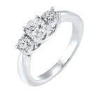 14kw 3 stone round prong ring 1/2ct, fr1219-1p