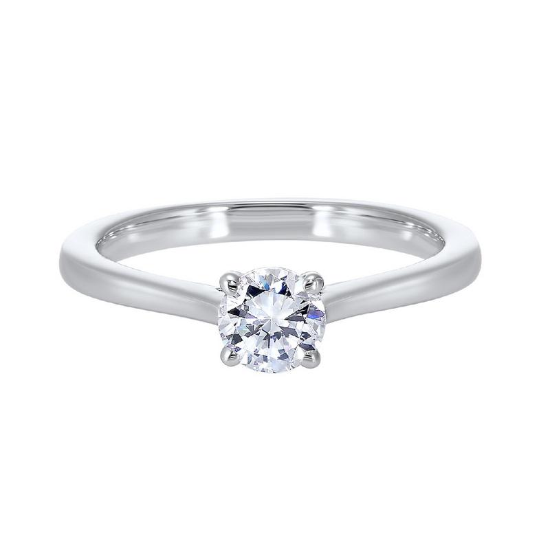 14kw solitaire prong diamond ring 1/4ct, hdcr006-4wd