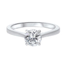 diamond round classic solitaire engagement ring in 14k white gold (1/3ctw)