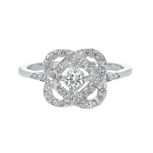 diamond infinity love heart knot promise ring in 14k white gold (3/4 ctw)