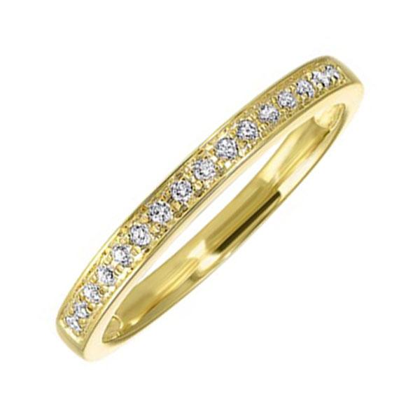 14kt yellow gold & diamond sparkle fashion ring  - 1/10 ctw