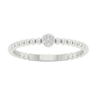 diamond petite cluster beaded stackable ring (0.02ctw)