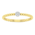 diamond petite cluster beaded stackable ring (0.02ctw)