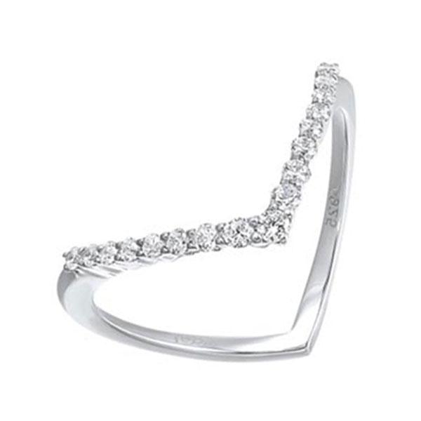 10kt white gold & diamond sparkle fashion ring   - 1/4 ctw