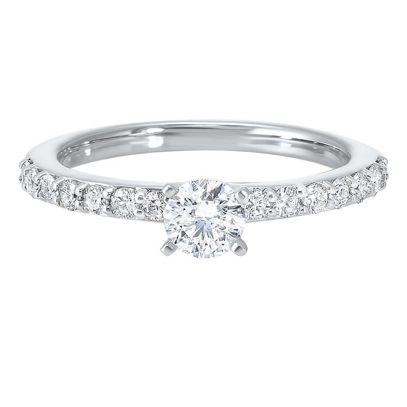 14kw c&c shared prong diamond ring 3/4ct, wb5778ir-4wc