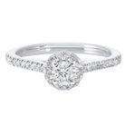 14KTW Diamond Halo Engagement Ring 1/2Ct, Fernbaugh's Jewelers, RG68798-4WC