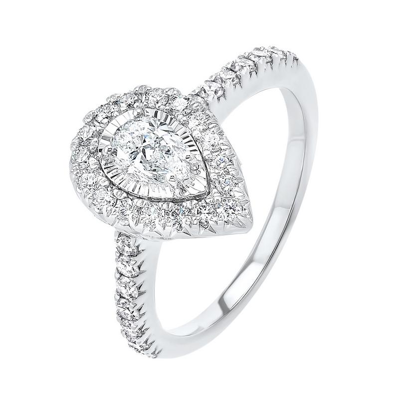 14kw tru ref pear halo prong ring 1ct, rg10060-1yd