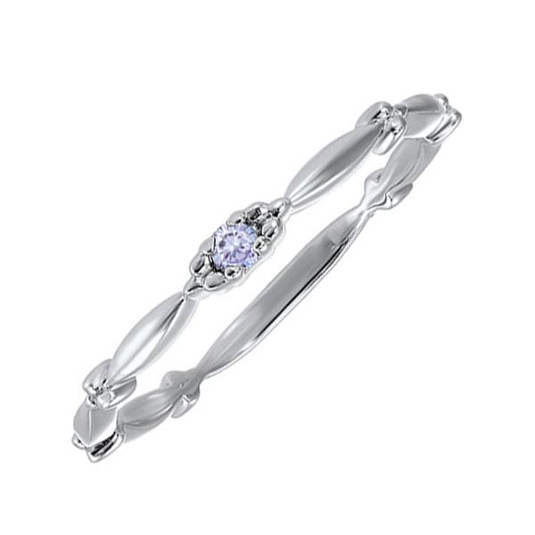 10kt white gold classic book birthstone stackable fashion ring