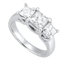 14kw 3 stone princess prong ring 1ct, fr1266-1y