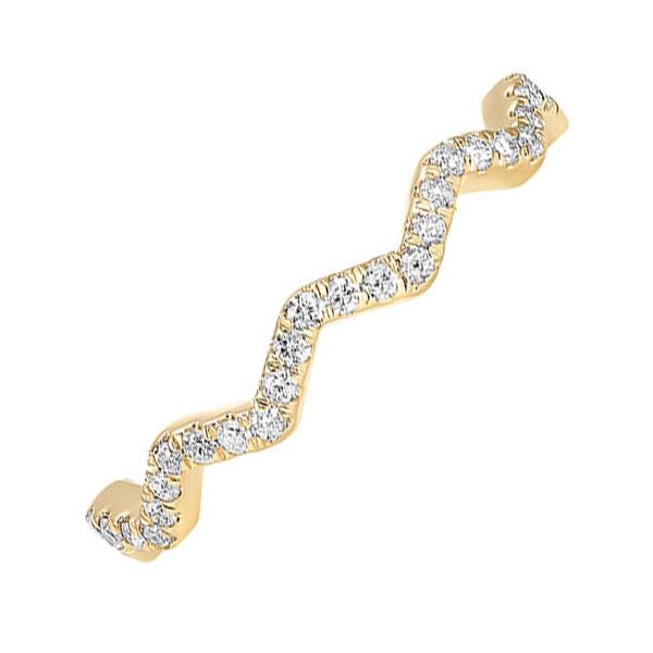 10kt yellow gold & diamond classic book stackable fashion ring  - 1/5 ctw