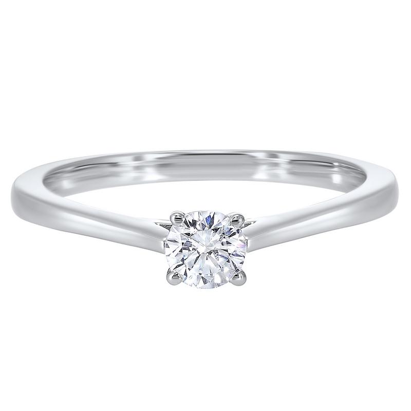 14kw solitaire prong diamond ring 1/3ct, pd10417-4wf